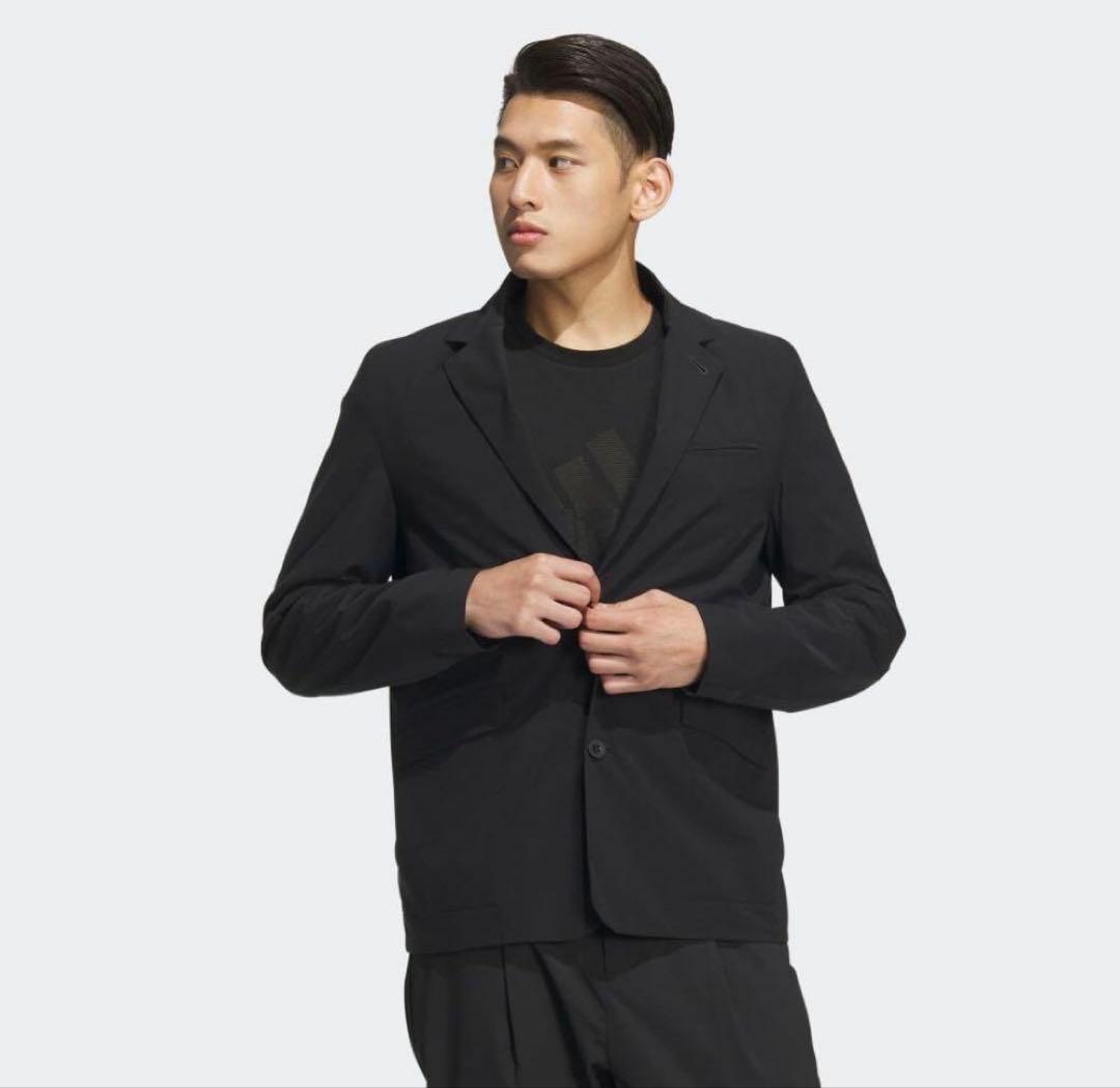 新品 アディダス スーツ 上下セット　ビジネス カジュアル　伸縮　ブラック　M