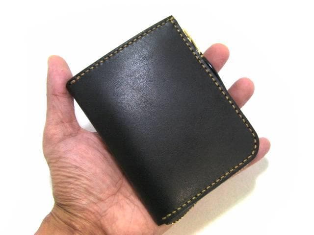 栃木レザー 本革 L字ファスナー 財布 日本製 メンズ レディース 黒 ブラック
