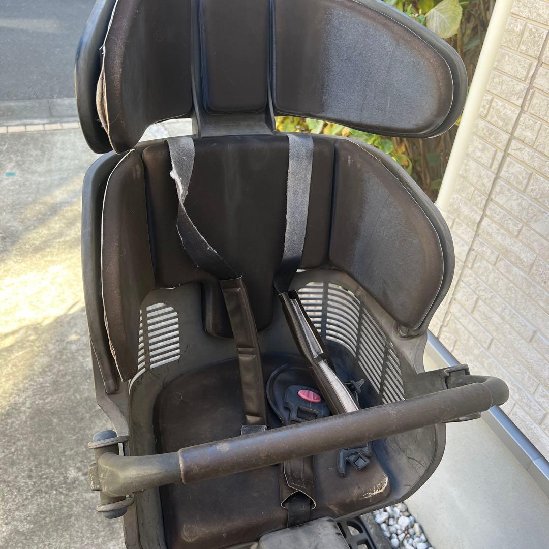 非電動　￼自転車、ママチャリ　チャイルドシート付き ブラウン　直接引き取り限定