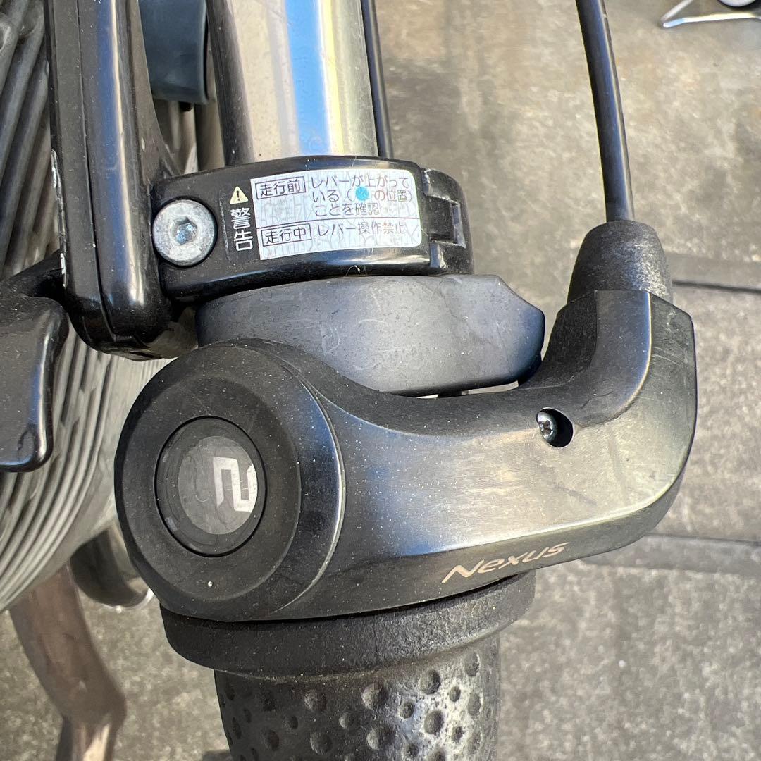 非電動　￼自転車、ママチャリ　チャイルドシート付き ブラウン　直接引き取り限定