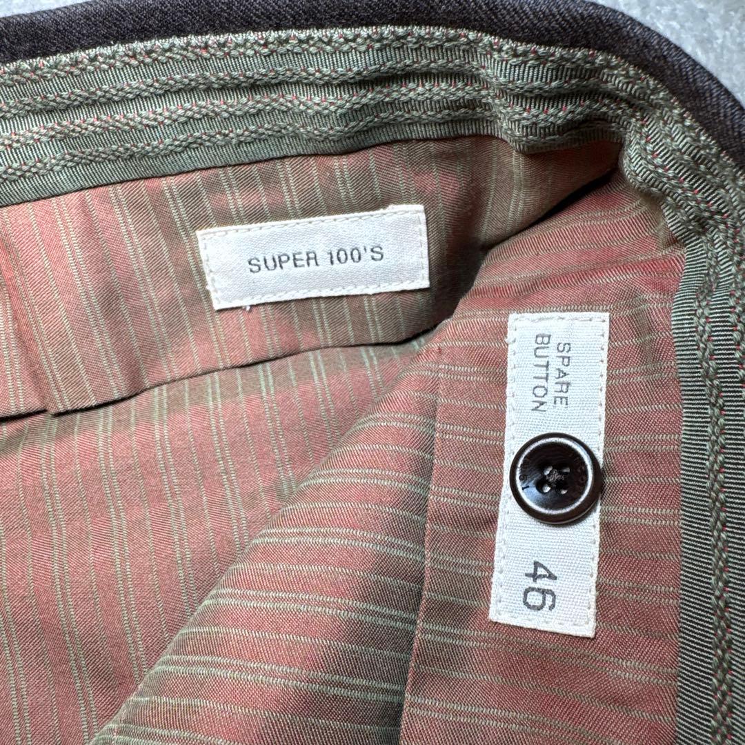 39 極美品　秋冬　インコテックス　スラックス　ブラウン　46 ウール