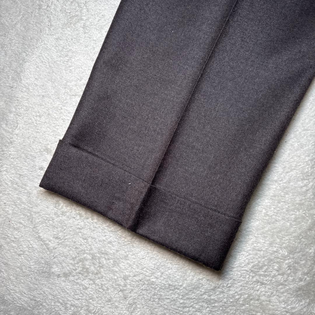 39 極美品　秋冬　インコテックス　スラックス　ブラウン　46 ウール