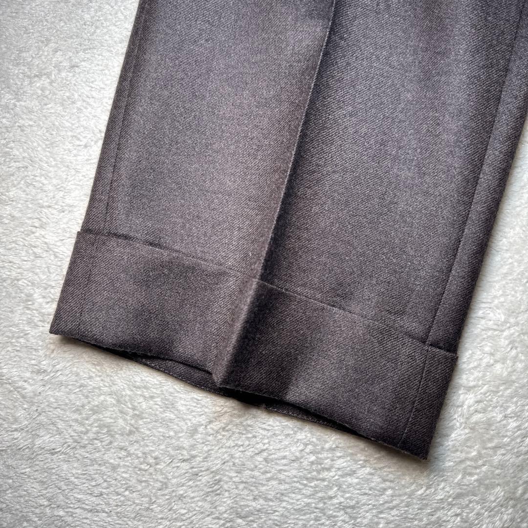 39 極美品　秋冬　インコテックス　スラックス　ブラウン　46 ウール