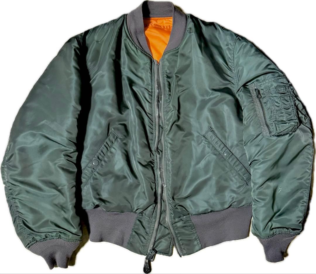 な*む様 USA製/ALPHA/60s希少/8279D/MA-1/Mサイズ/グリ