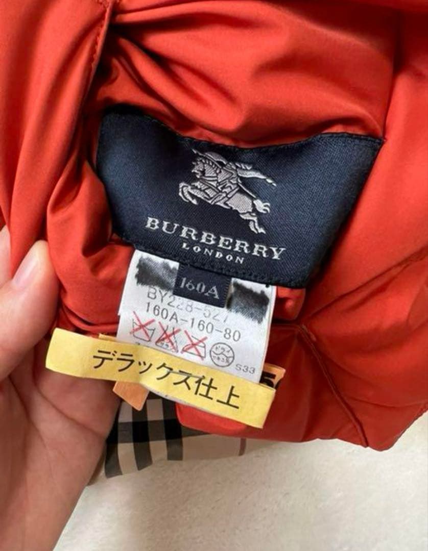 バーバリー　BURBERRY ダウンベスト　ノバチェック　160