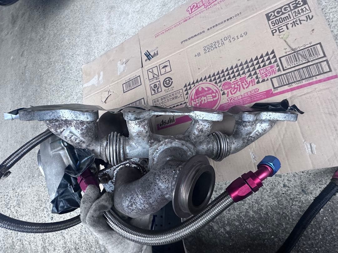 1jz-gte vvti有純正エキマニ改ウエストゲート無名gt3０系タービン