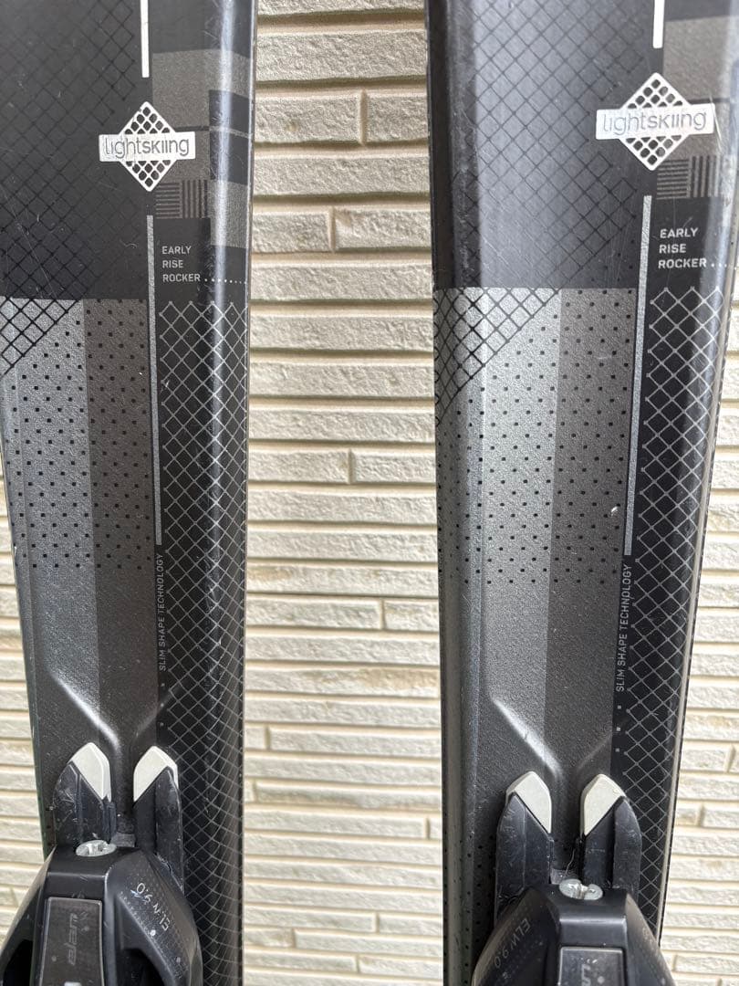 長*武様 ブラックスキー板 グリーンロゴ バインディング付き