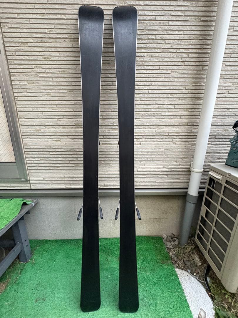 長*武様 ブラックスキー板 グリーンロゴ バインディング付き