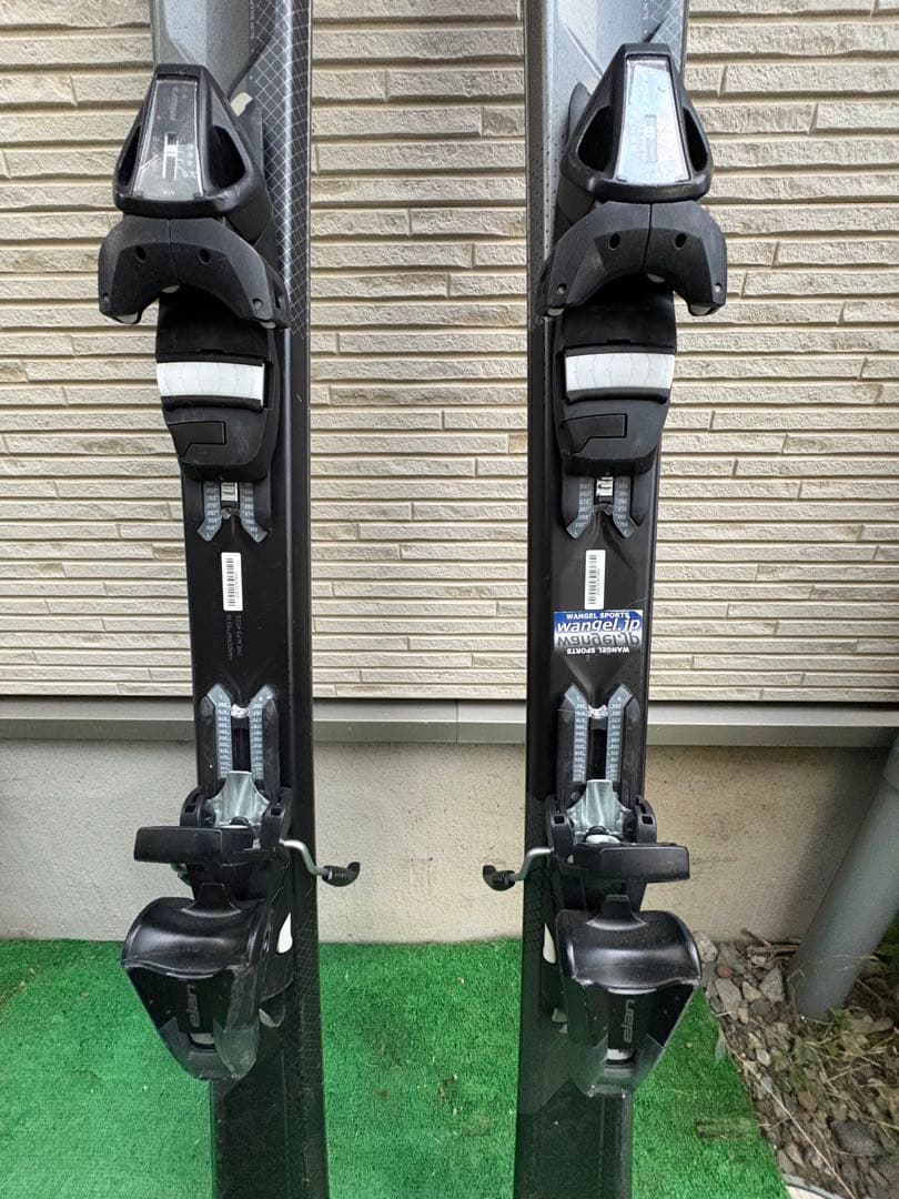 長*武様 ブラックスキー板 グリーンロゴ バインディング付き