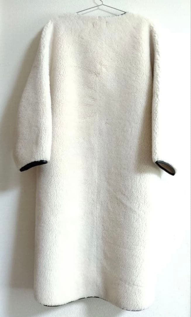 AKTE ロングボアコート　ホワイト　アイボリー