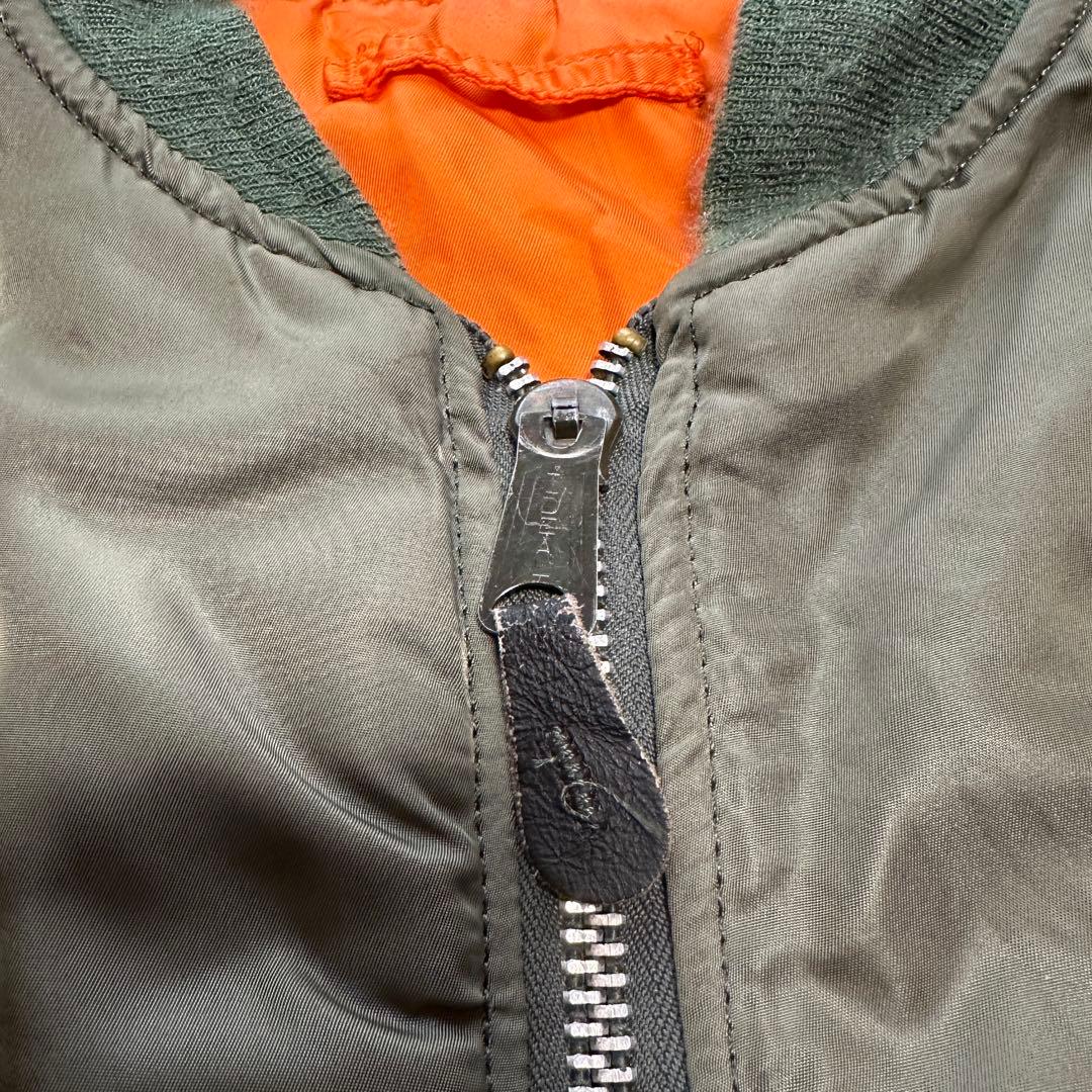 ALPHA MA-1 USA製 IDEALジップ SMALL ヴィンテージ