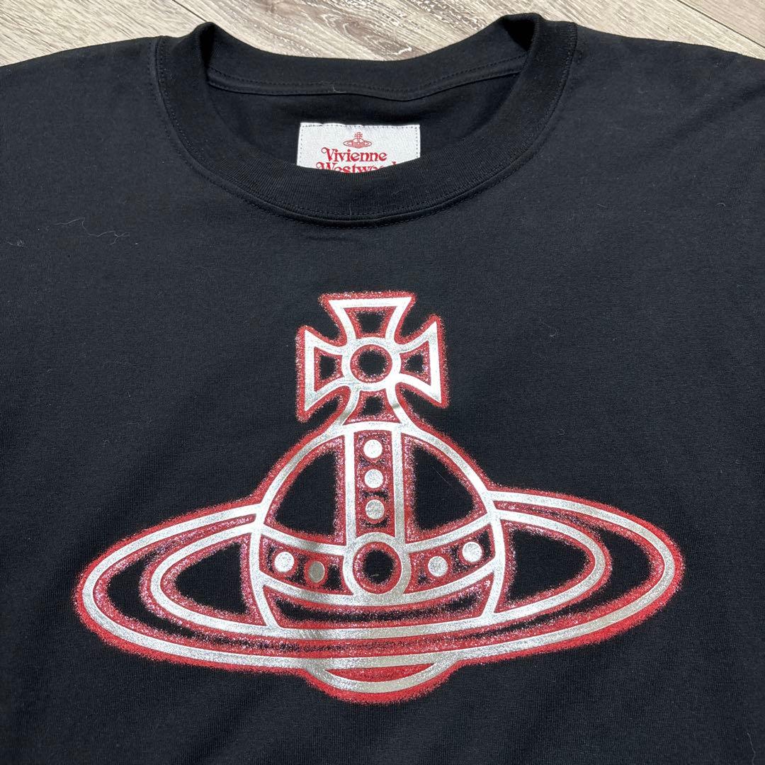 お値下げ‼️新作❣️新品❣️黒 長袖Tシャツ 赤グラフィックプリント