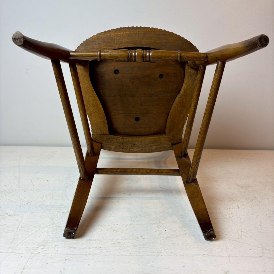 英国アンティークリプロダクト マホガニー バルーンバックチェア 椅子 4/4