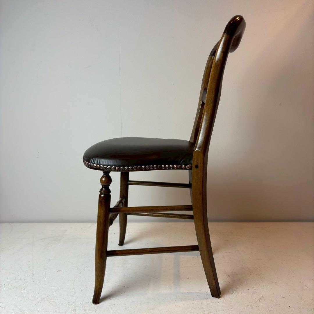 英国アンティークリプロダクト マホガニー バルーンバックチェア 椅子 4/4