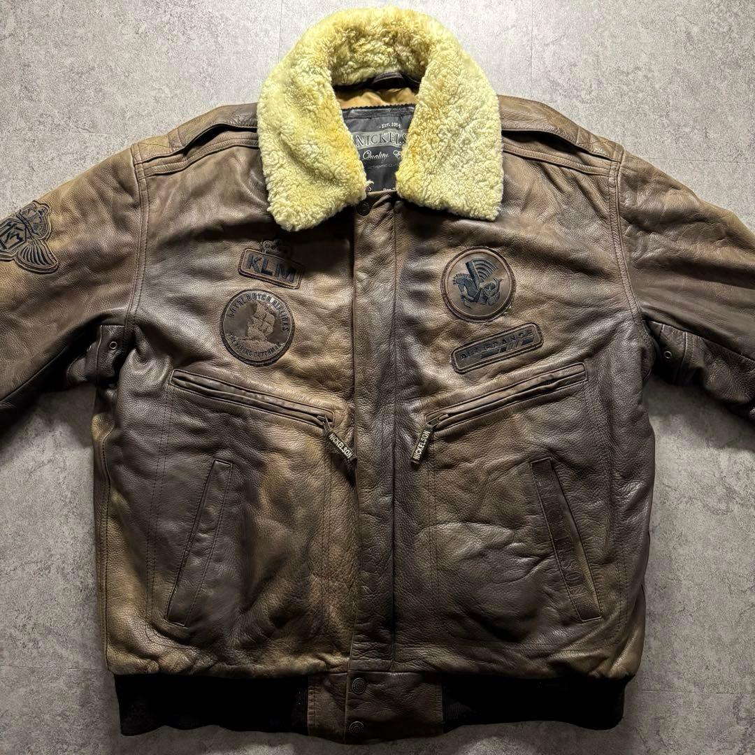 【90s vintage】フライトジャケット　G-1 A-2 ワッペン　2XL