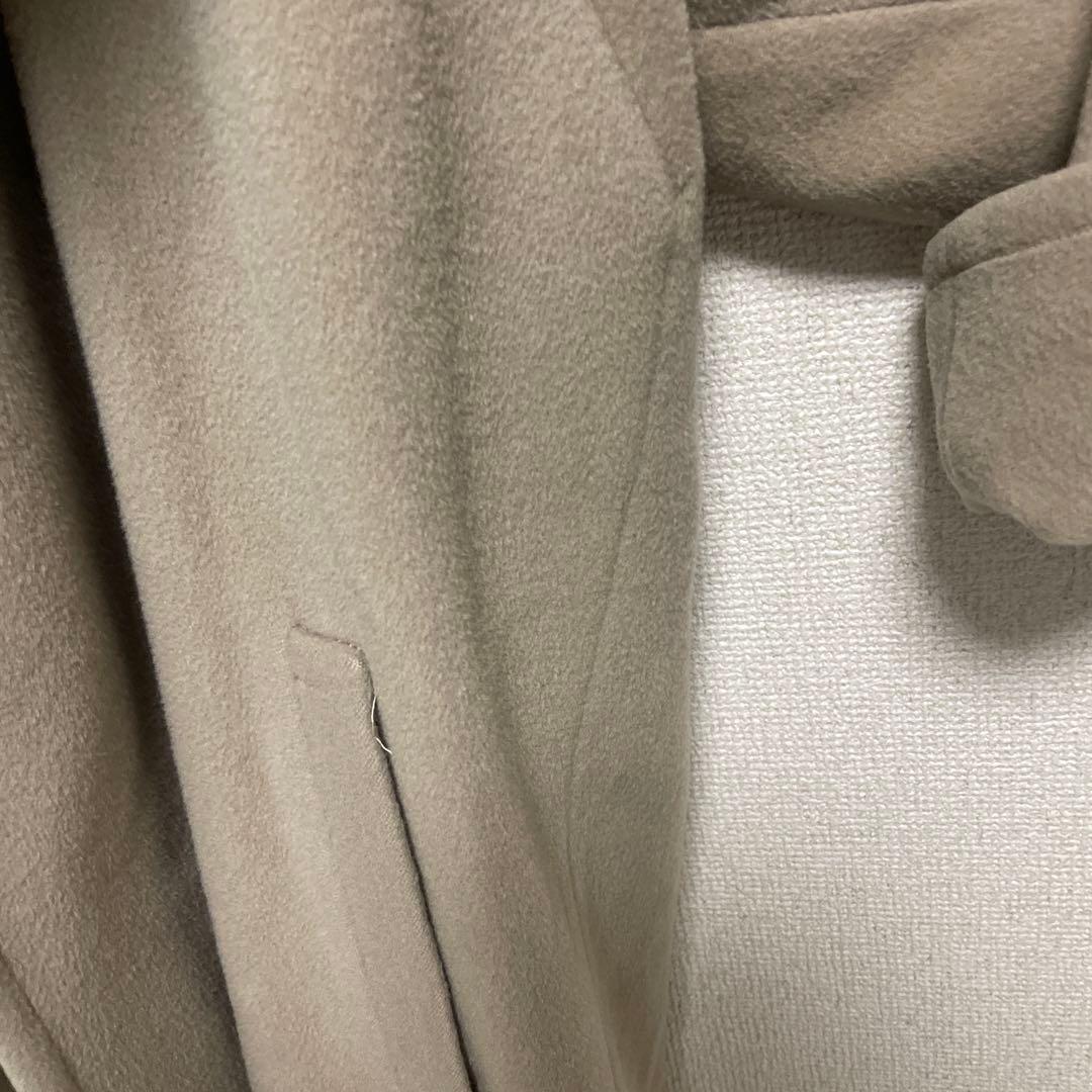 【GUCCI】フード付き ウールカシミヤ混コート ベージュ 42