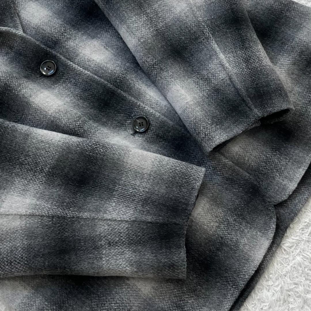 24AW✨未使用級✨スピック&スパン ウールミックスリバージャケット ワイド S