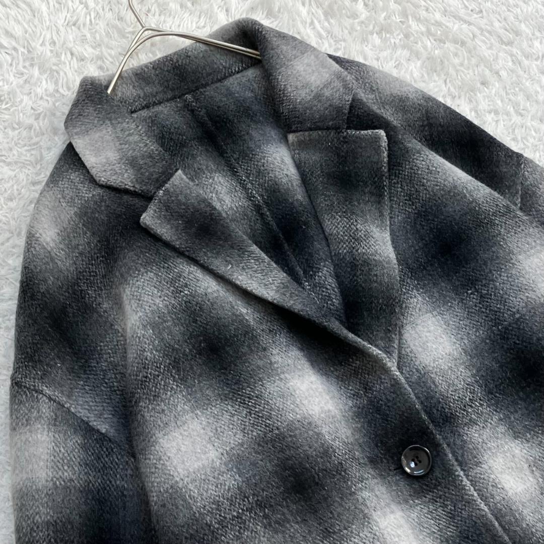 24AW✨未使用級✨スピック&スパン ウールミックスリバージャケット ワイド S