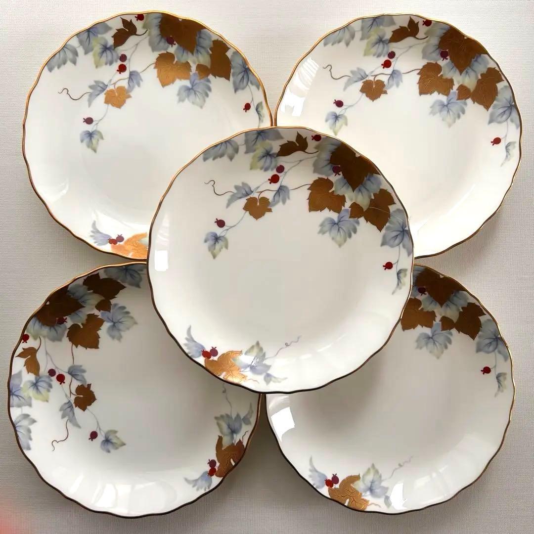 【未使用】ナルミ　エグゼクティブコレクション「豊穣」　銘々皿　5枚セット