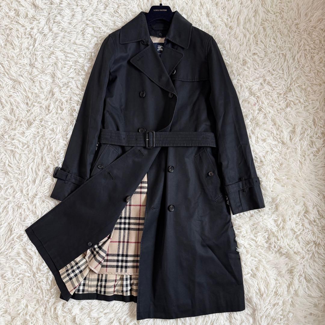 美品　バーバリーロンドン　トレンチコート　ライナー　ノバチェック　ブラック　M