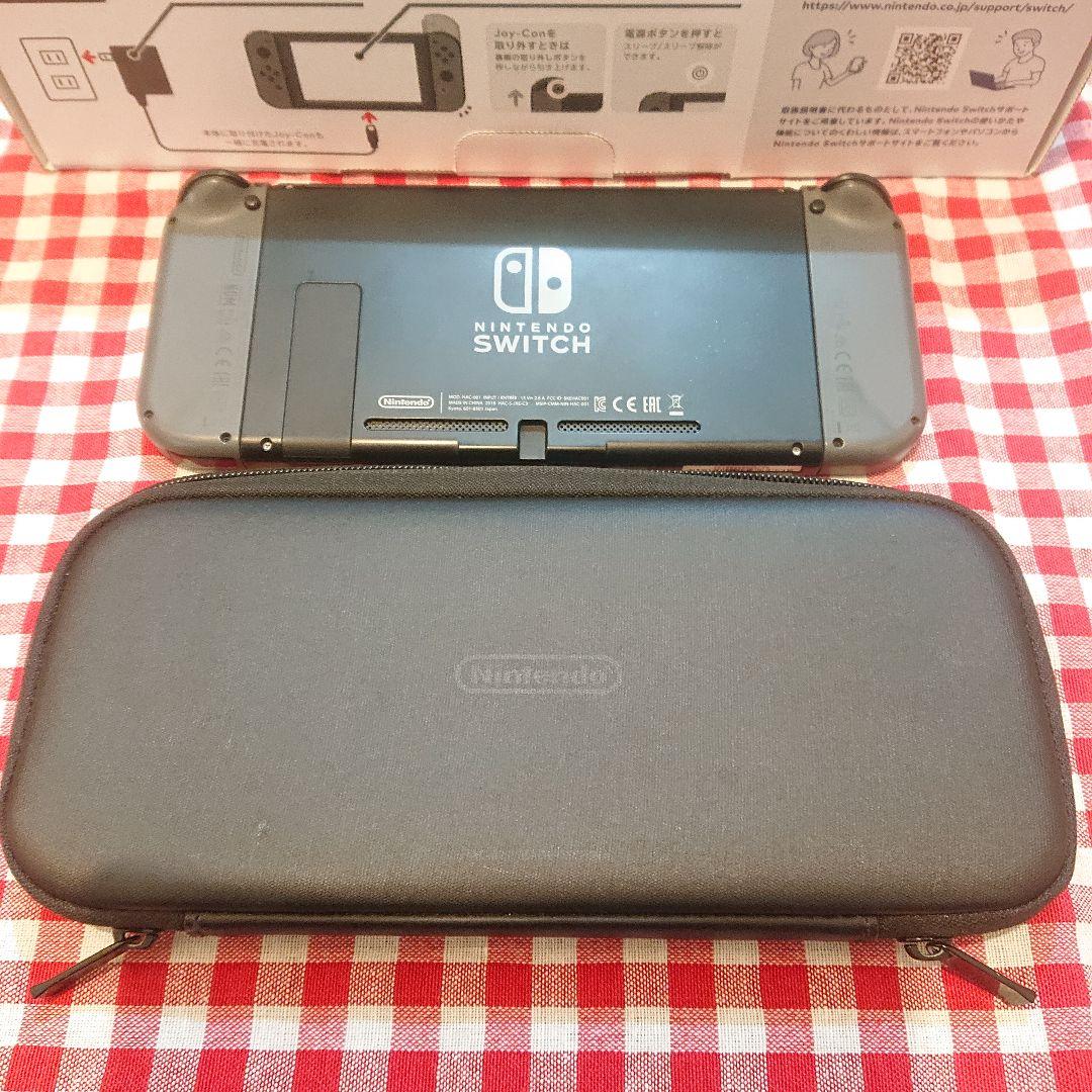 ポーチSDカード保護シート付きSwitch 本体 グレー 箱あり