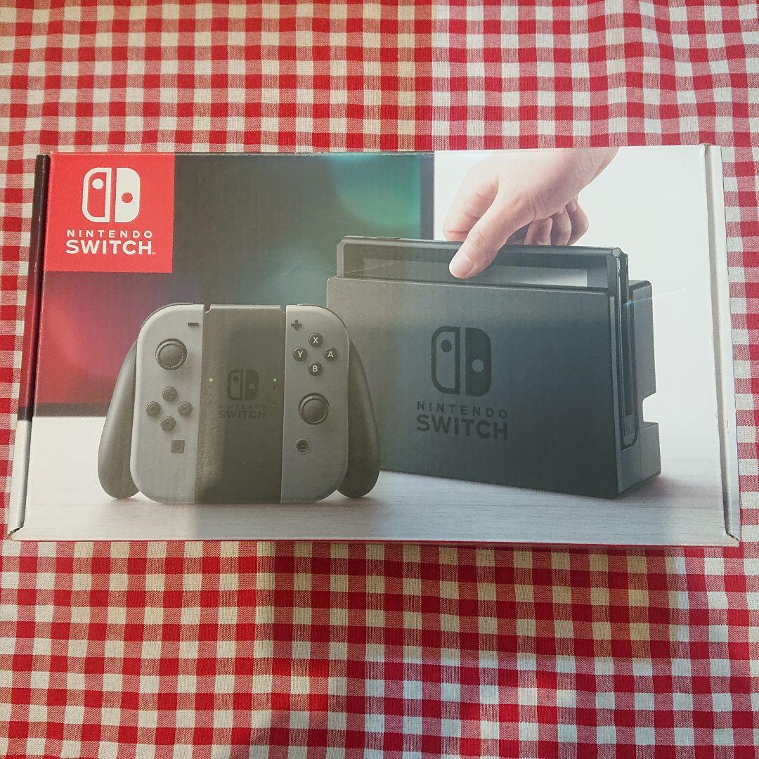 ポーチSDカード保護シート付きSwitch 本体 グレー 箱あり