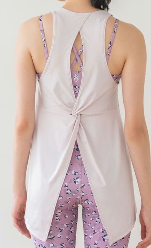 オレンジフラワープリントブラトップとタンクトップセット