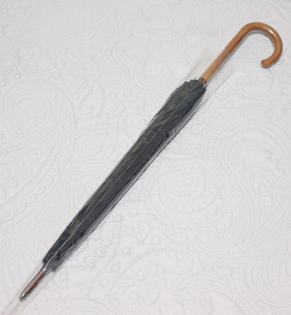 新品【長傘 日傘】抜け感 豪華 総刺繍 高級日傘 木製 日本製 黒