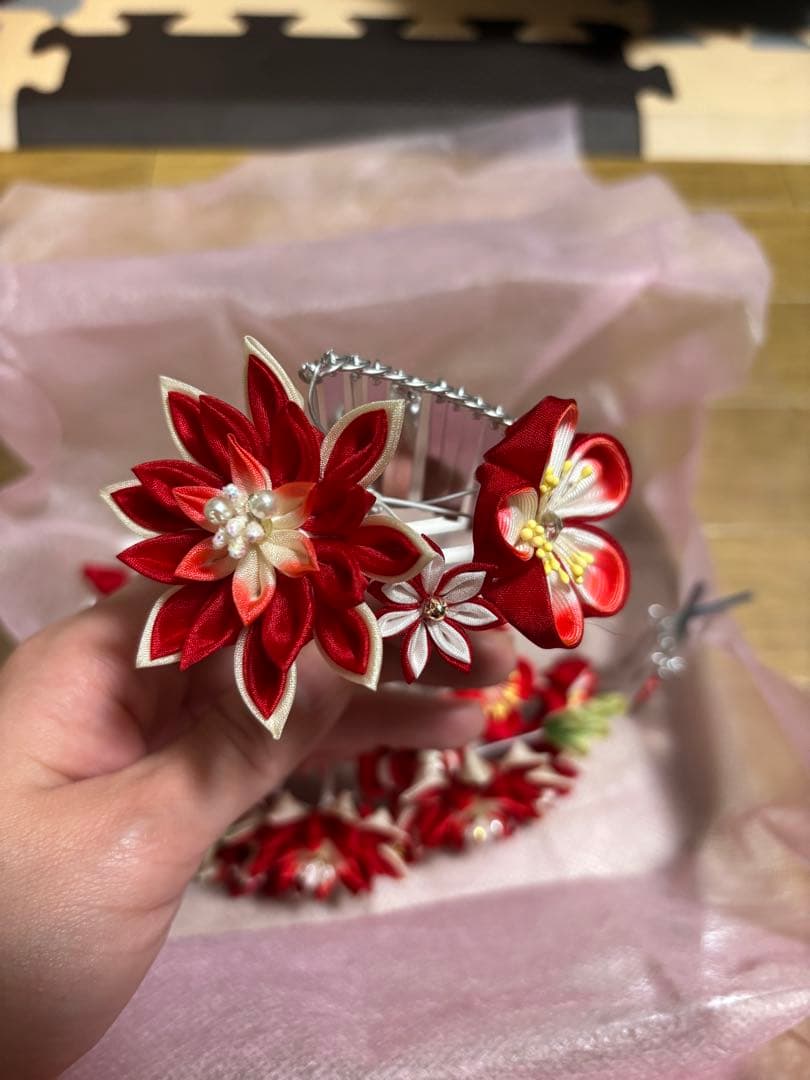 七五三髪飾りセット.勝山かんざし.7歳