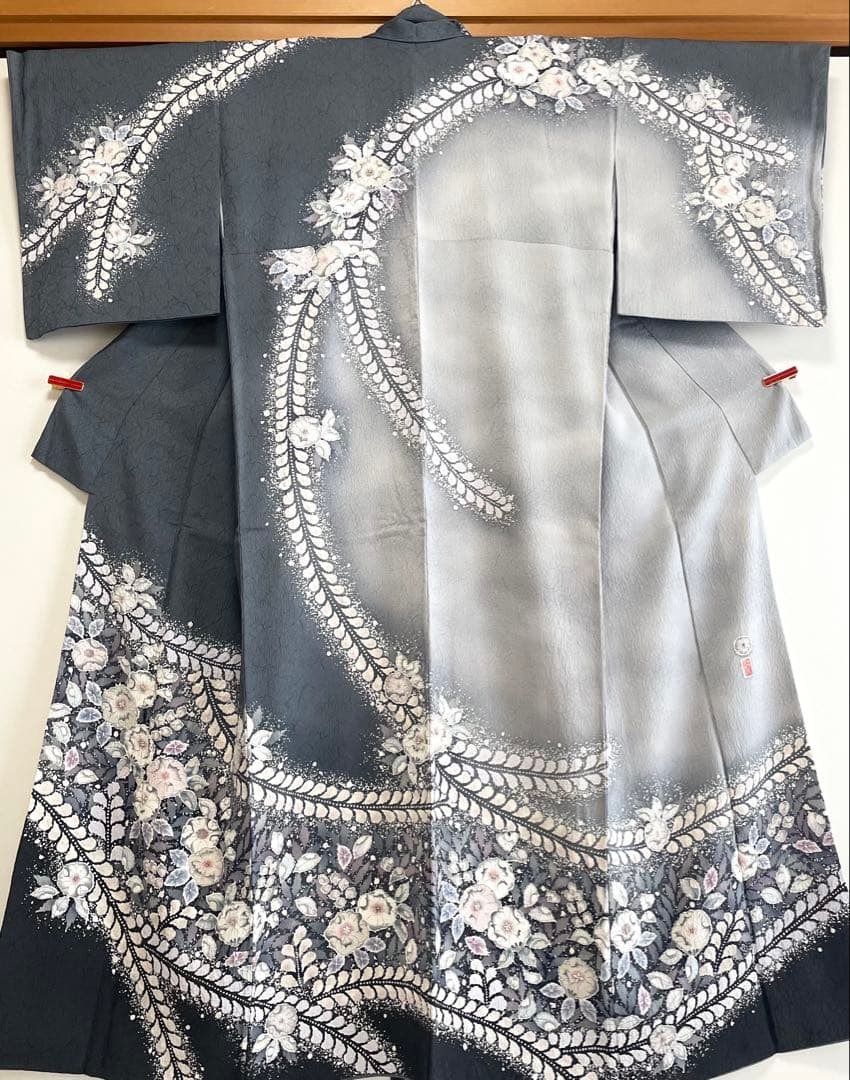 【裄長トールサイズ】幻想的な 辻が花 訪問着◇正絹 染め分け