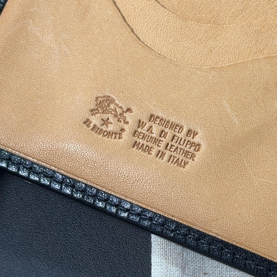 【新品未使用】イルビゾンテ ロゴ 二つ折り 財布 ブラック 黒