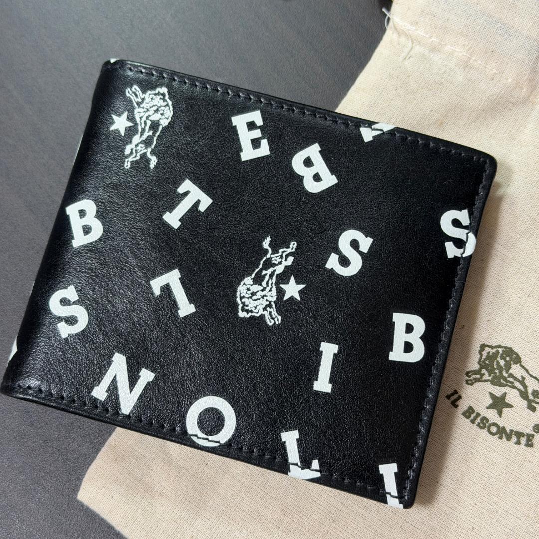 【新品未使用】イルビゾンテ ロゴ 二つ折り 財布 ブラック 黒