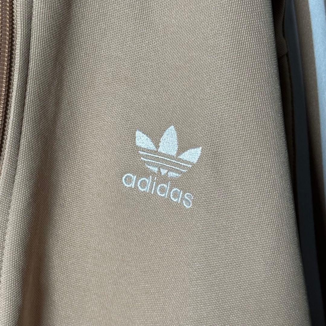 好配色★adidas トラックジャケット ベッケンバウアー 刺繍 ベージュ L