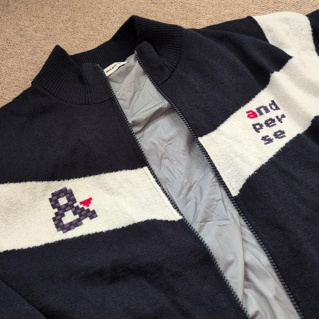 たけ 美品 アンパスィ 防寒仕様 ゴルフ サイズL 人気のネイビー紺