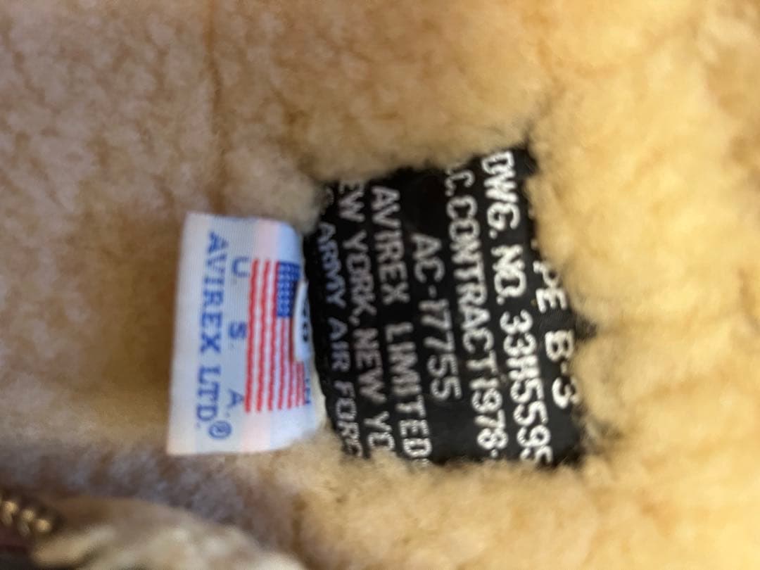 AVIREX B-3 ムートンフライトジャケット USA製 サイズ38