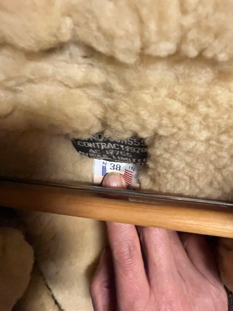 AVIREX B-3 ムートンフライトジャケット USA製 サイズ38