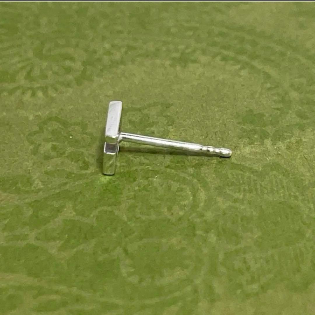 GUCCI スクエアGピアス片耳　Gロゴ　K18WG メンズ/レディース