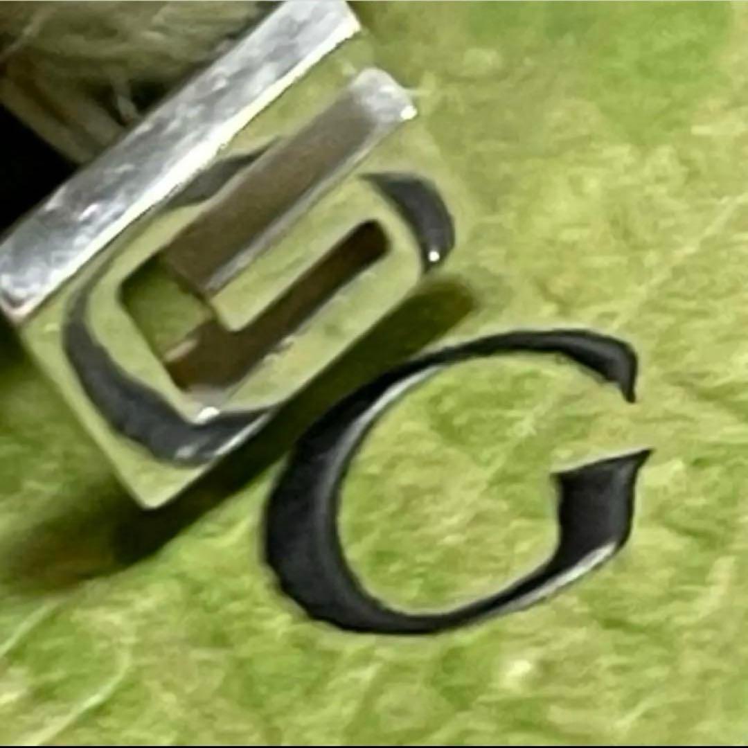 GUCCI スクエアGピアス片耳　Gロゴ　K18WG メンズ/レディース