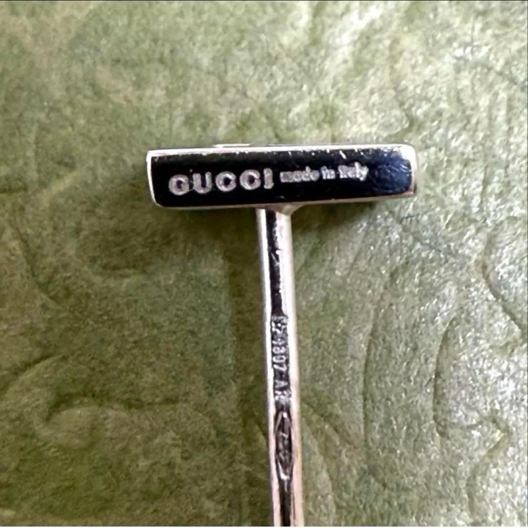 GUCCI スクエアGピアス片耳　Gロゴ　K18WG メンズ/レディース