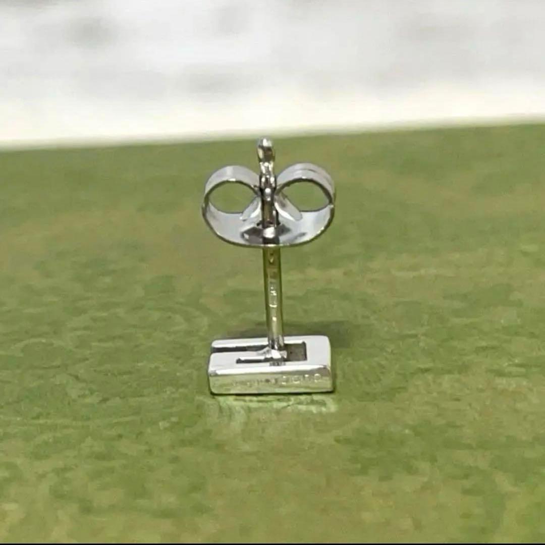 GUCCI スクエアGピアス片耳　Gロゴ　K18WG メンズ/レディース