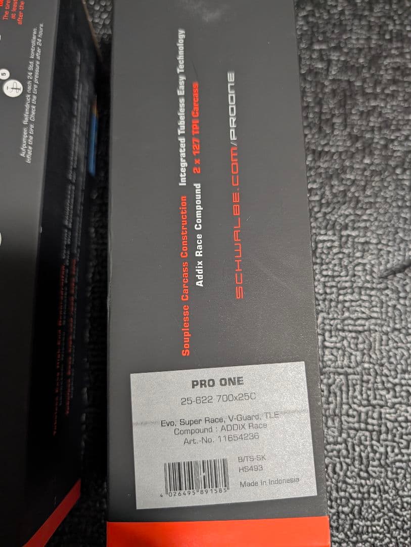 シュワルベ SCHWALBE PROONE チューブレス2本 700 25c