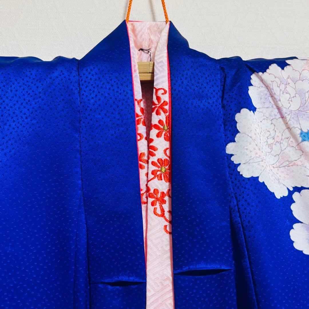 【女の子】 着物 襦袢 2点セット 草花模様 金駒刺繍入り 七五三 7歳