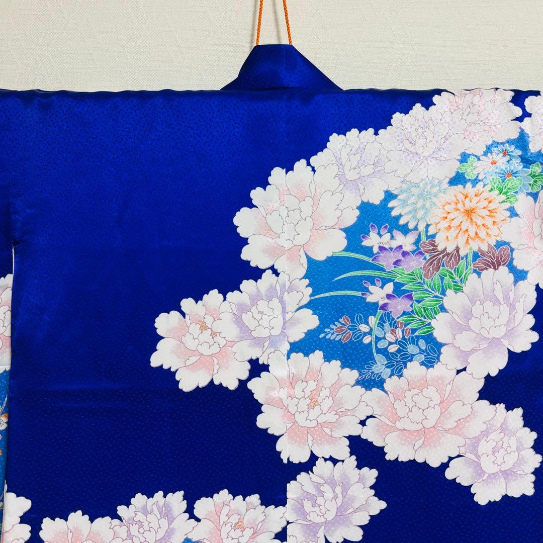 【女の子】 着物 襦袢 2点セット 草花模様 金駒刺繍入り 七五三 7歳