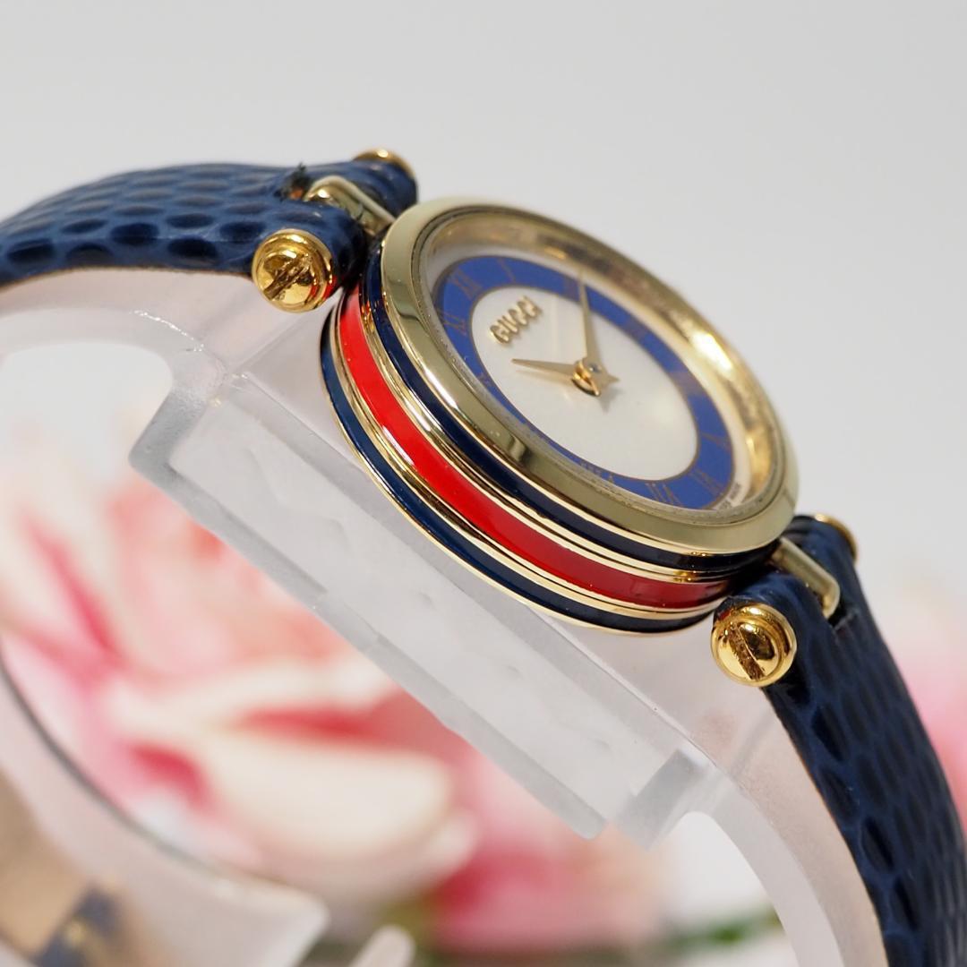 グッチ GUCCI シェリーライン 革ベルト ゴールド レディース腕時計 920