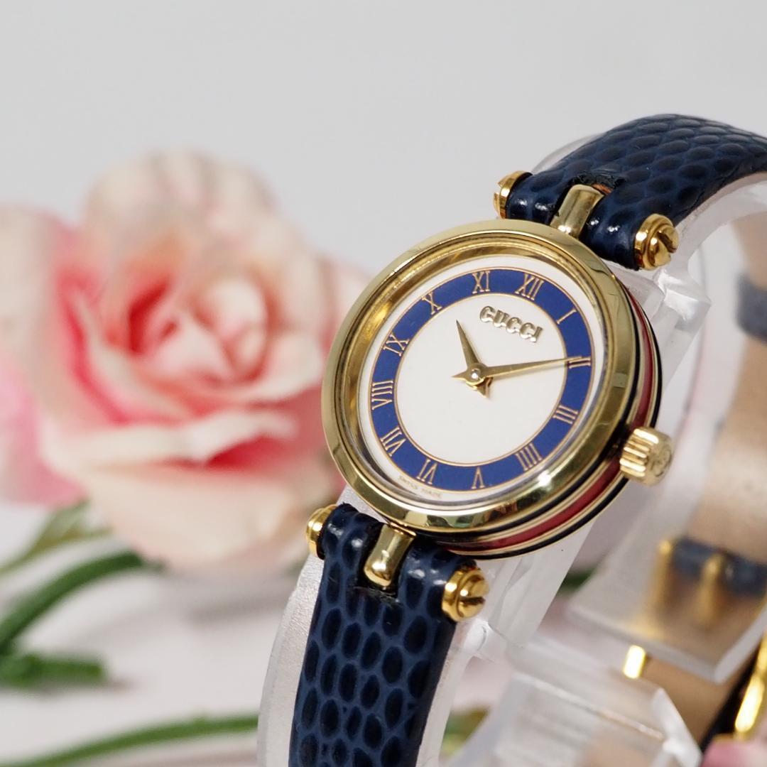 グッチ GUCCI シェリーライン 革ベルト ゴールド レディース腕時計 920