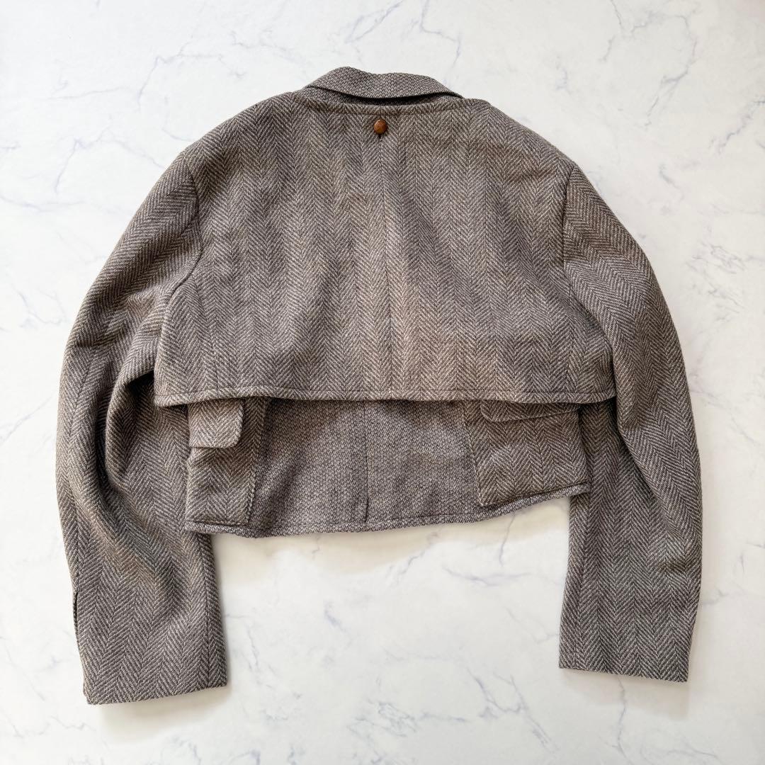 【美品】　ナナナナサーカ　ジャケット　セット　ヘリンボーン　くるみボタン　変形