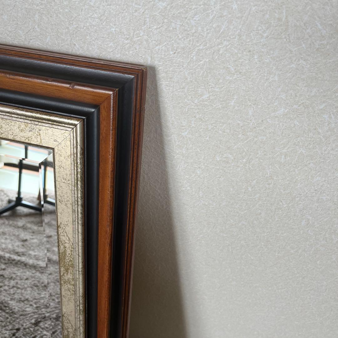 イタリア製　アンティーク　壁掛けウォームミラー　姿見　大型鏡