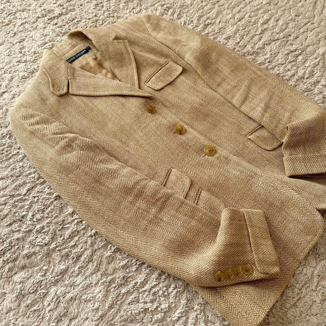 ラルフローレン【リネン100%ヘリンボーン／チンストラップ】テーラードジャケット