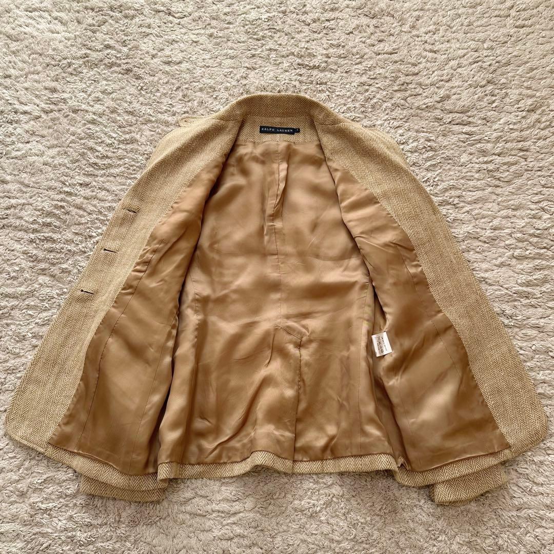 ラルフローレン【リネン100%ヘリンボーン／チンストラップ】テーラードジャケット