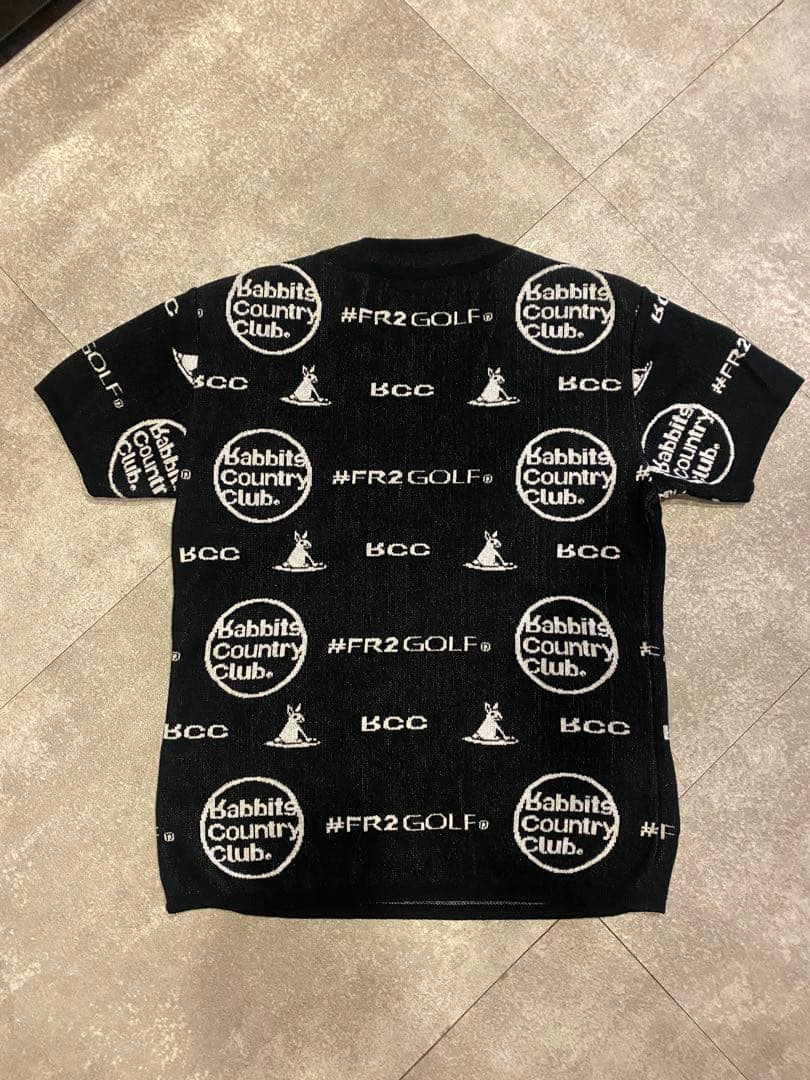 #FR2GOLF ロゴ入り黒セーターエフアールツー【値下げ】